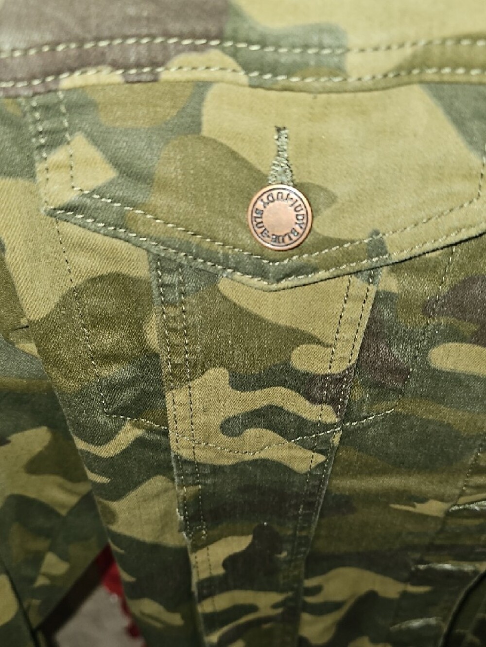 Judy Blue NWOT Olive Green Camo Jean Jacket Size Medium - Picture 5 of 11